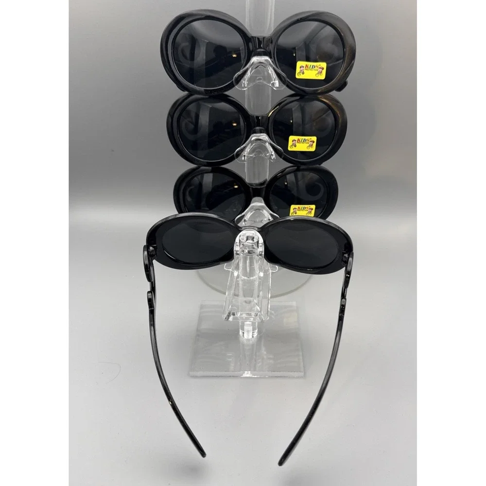 4 pair KIDS SIZE OVERSIZED EXAGGERATED SUNGLASSES Funky Round Black Frames-Party